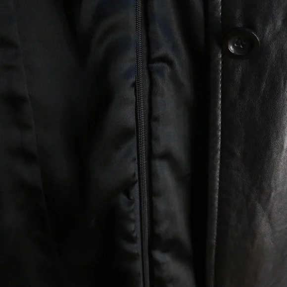 Bebe ankle length black leather coat - Picture 12 of 15